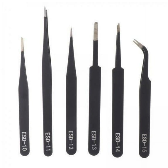 DOLITY 4x6Pcs Precision Tweezers Set Nail Decor Tweezers Precision Tweezers Set Blunt