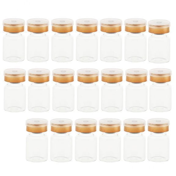 DOLITY 5x20 Piece Transparent Glass Bottles Rubber Stopper Plug 5ml 5 Pcs