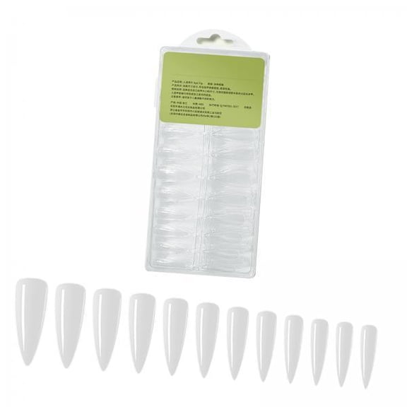 DOLITY 5x240Pcs Nails Tips Portable Elegant Artificial Manicure for Home Practice Gift Water drop clear 5 Pcs