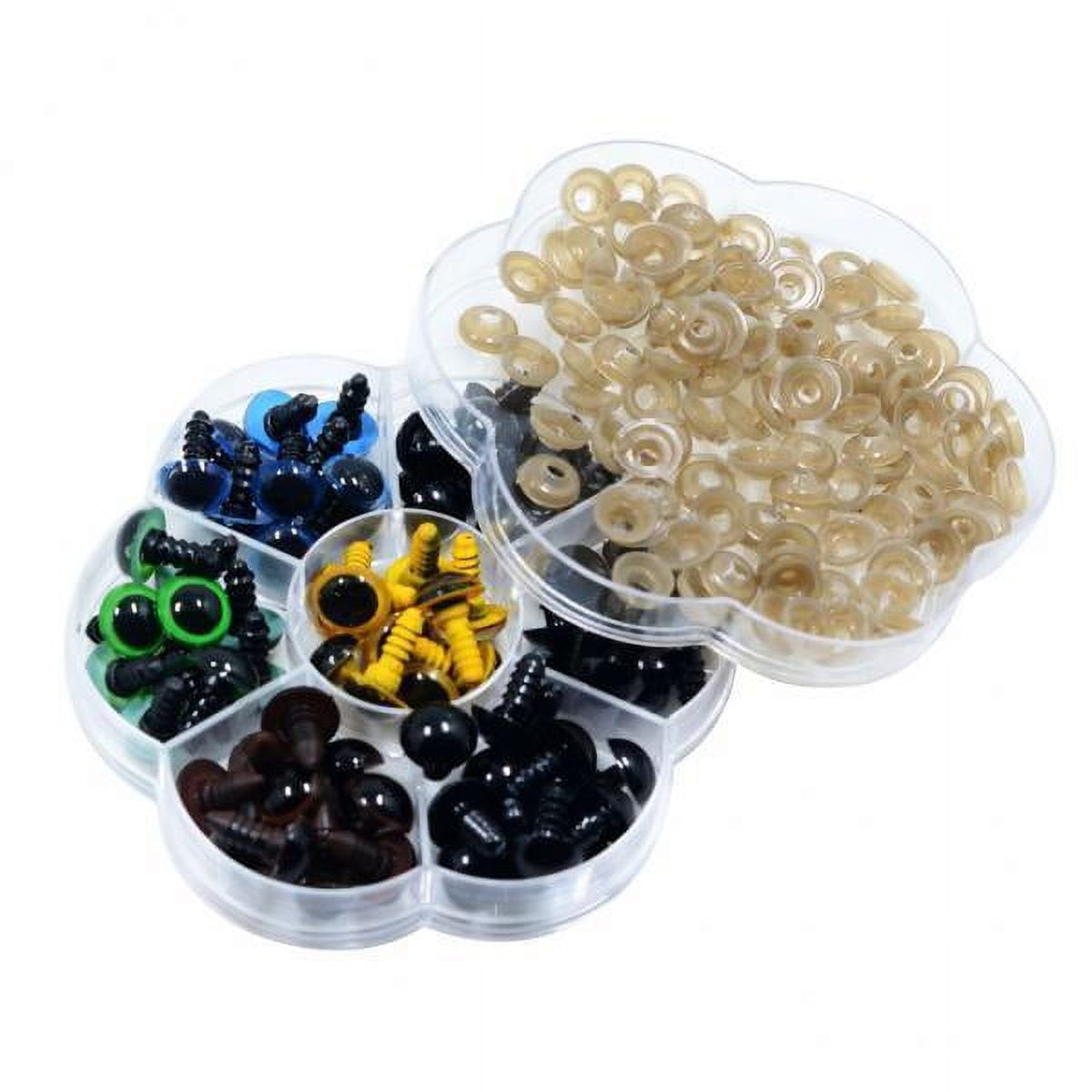 DOLITY 5x70 Piece Colorful Eyes with Washers for Doll Bear Making 8mm 5