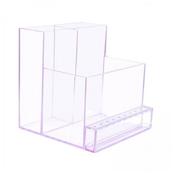 DOLITY 6x3 Row 10 Holes Nail Holder Display Manicure Tools Clear 6 Pcs