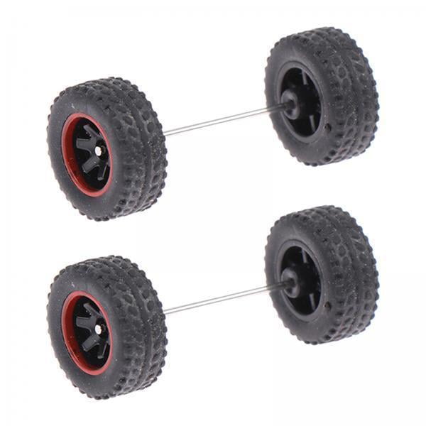 DOLITY 6x4Pcs 1/64 Scale Wheels Replacement Parts for Diecast Car Model