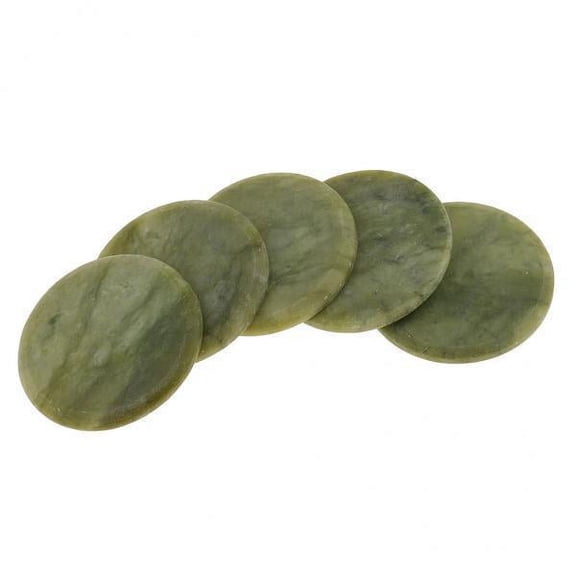 DOLITY 6x5 Pieces Jade Stone Glue Stand Pallet for Eyelash Application 6 Pcs