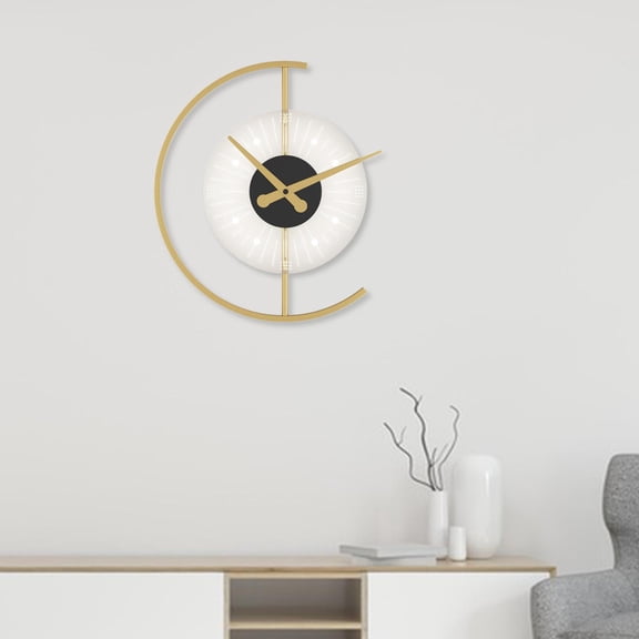 DOLITY Art Clock Wall Lamp Creative Warm Light Acrylic Clock for Bedroom Loft Aisle
