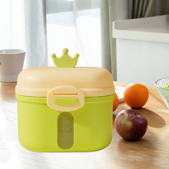 DOLITY Baby Formula Dispenser Infant Formula Container for Travel Picnic Activities Green 12.5x7.5x10cm