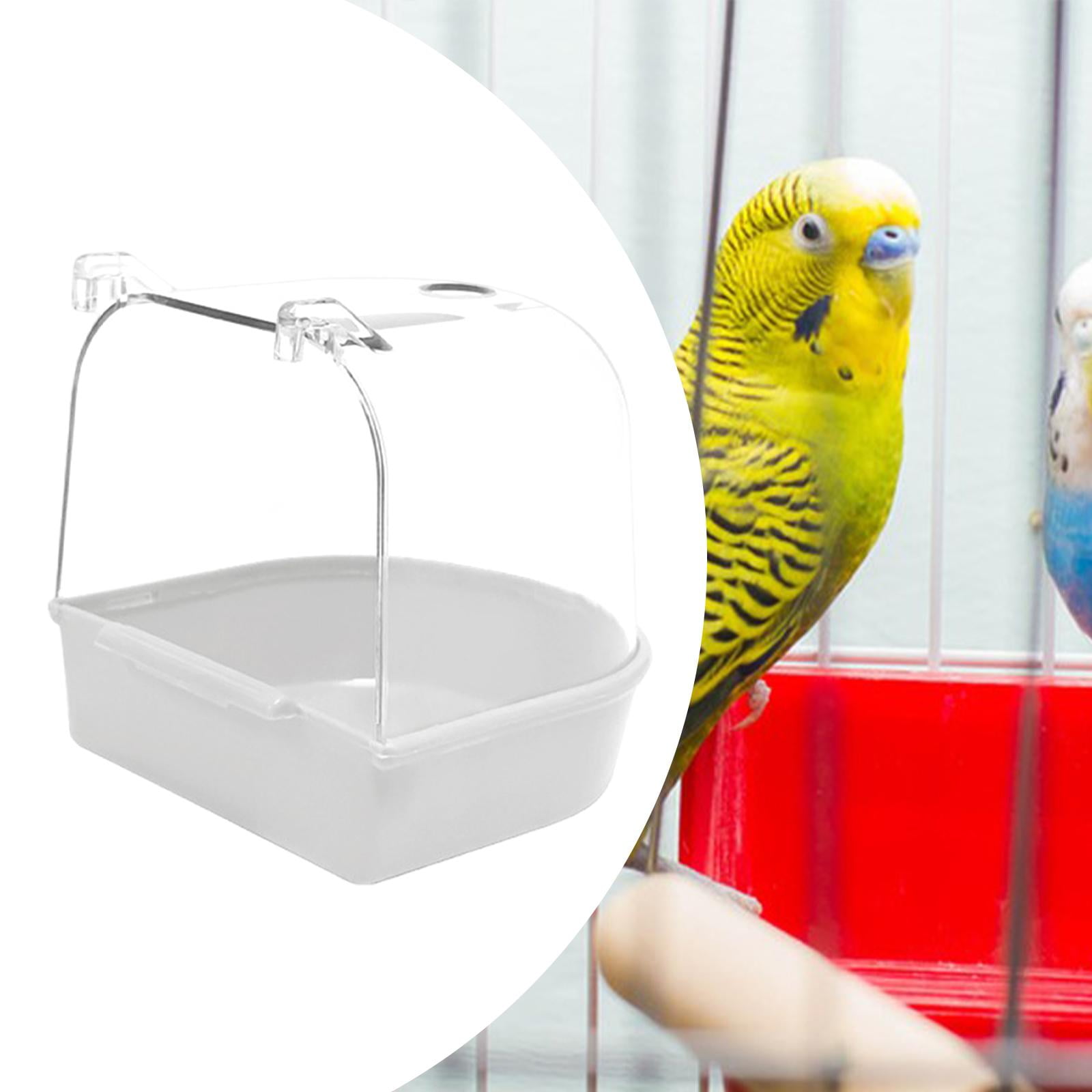 DOLITY Bird Bath Box Bird Bathtub Parrot Bathing Tub for Budgie