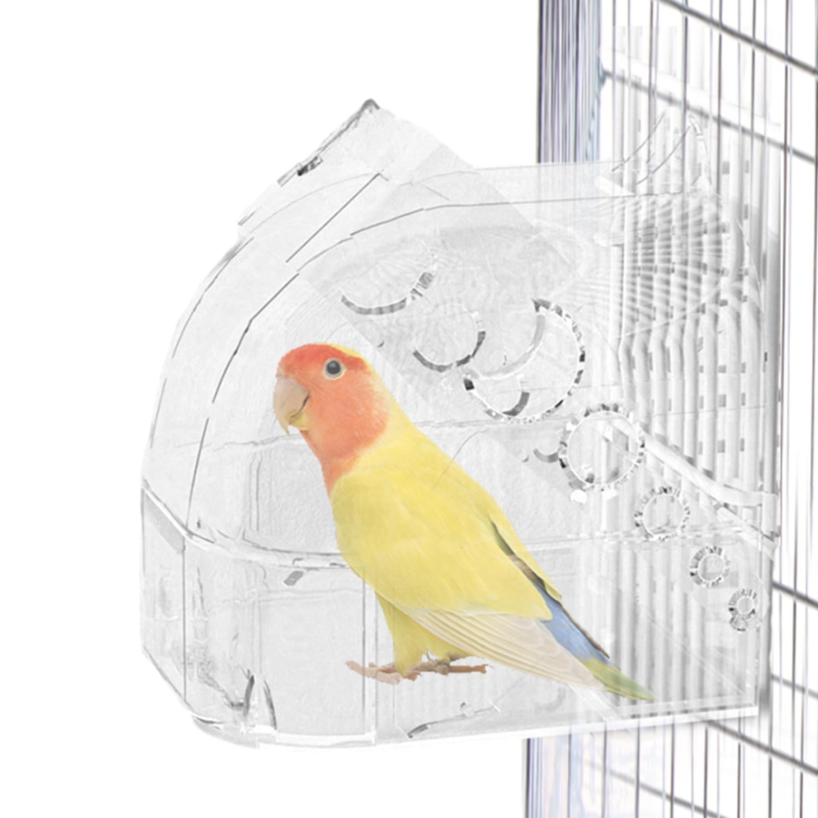 DOLITY Bird Bath Cage Accessories Bird Shower Box for Little Bird ...