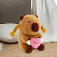 thumbnail image 1 of DOLITY Capybara Plush Toy, Capybara Doll, Collectible Cartoon, Soft Capybara Plush Toy, Heart, 1 of 8