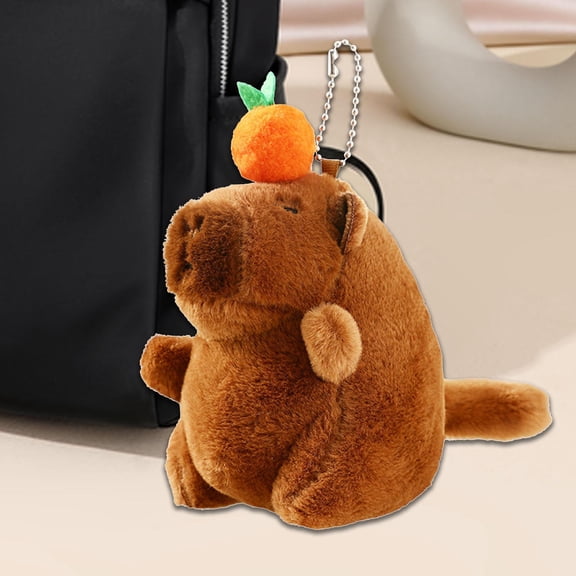 DOLITY Capybara Plush Toy Funny Adorable Decoration Backpack Bag Pendant Purse Backpack
