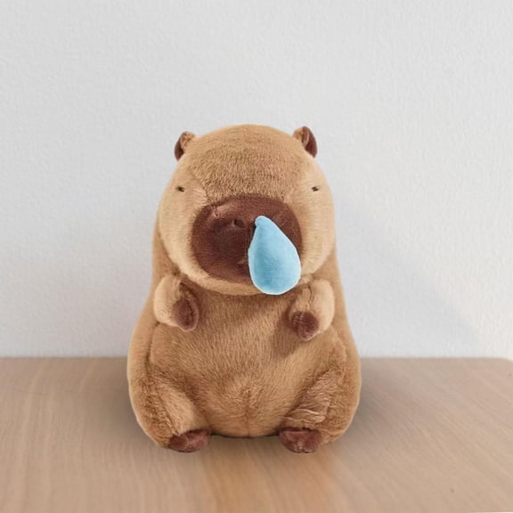 DOLITY Capybara Plush Toy with Pullable Snot Bubbles Bedroom Car for Birthday Gifts 30cm