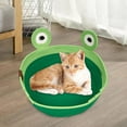 thumbnail image 1 of DOLITY Cat Bed Basket Breathable Round Cat Scratch Mat for Rabbit Kitten Large Cats Frog M, 1 of 8