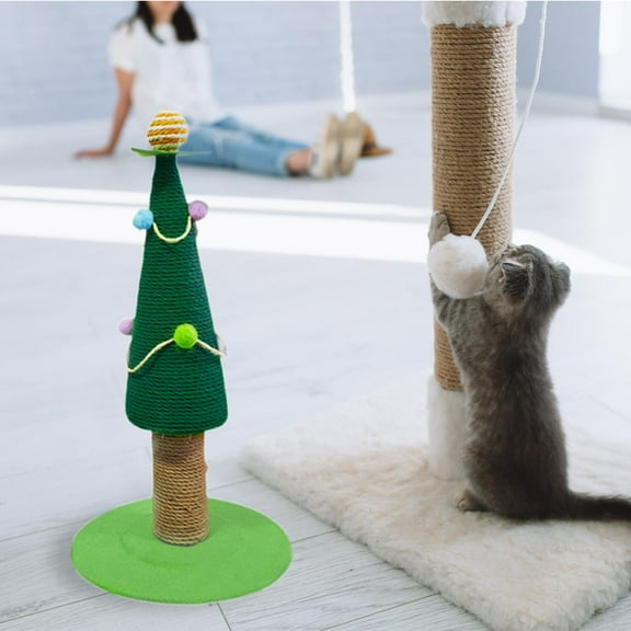 DOLITY Cat ,Cat Post Christmas Tree,Interactive Activity Toy, Home Decor L