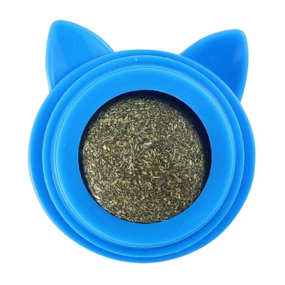 DOLITY Cat Catnip Ball Rotating Kitty Playing for Small Medium Large Cats Pets Supplies Blue