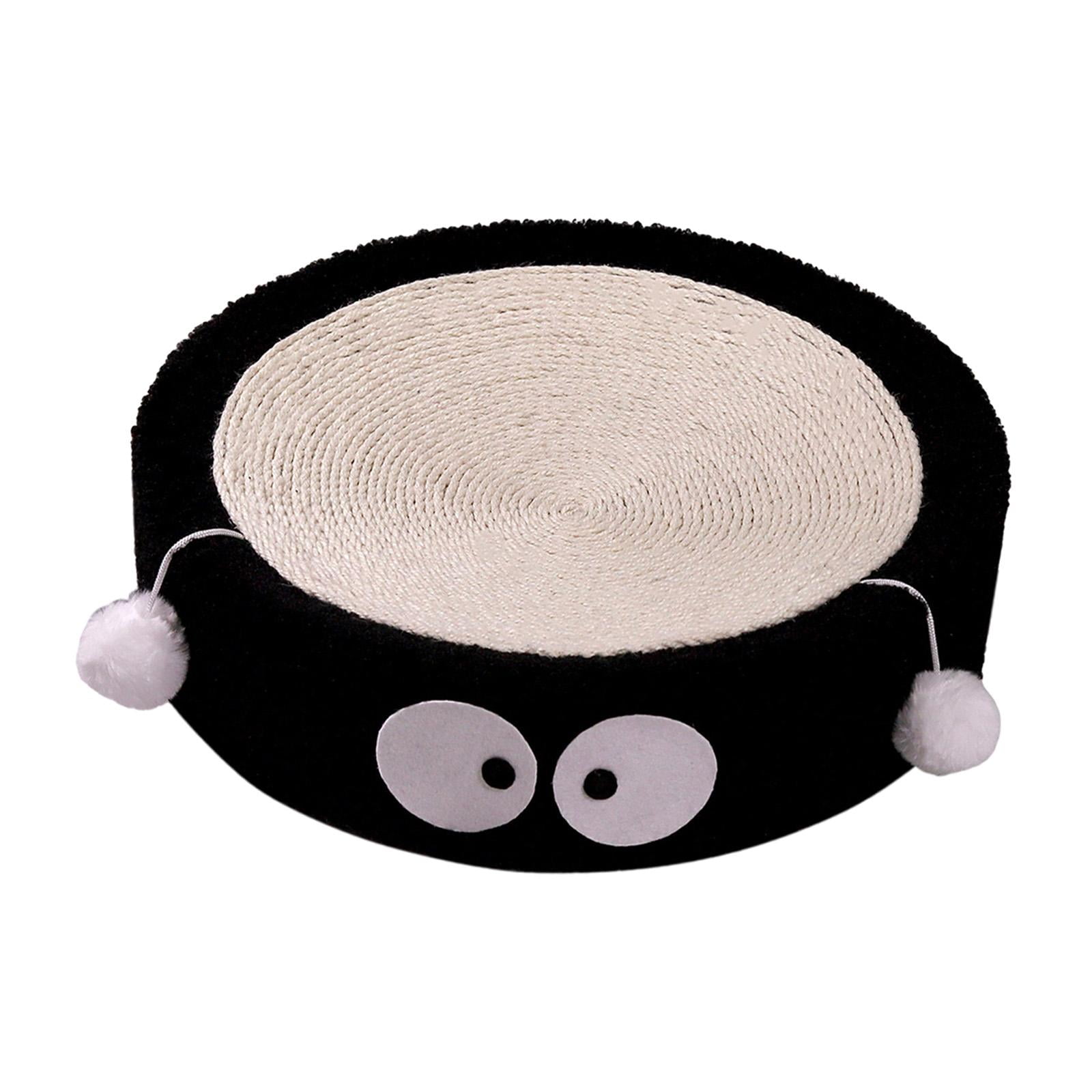 DOLITY Cat Scratch Pad Pet Gift Comfortable Durable High Dense Sisal Scratcer Board Black Circle