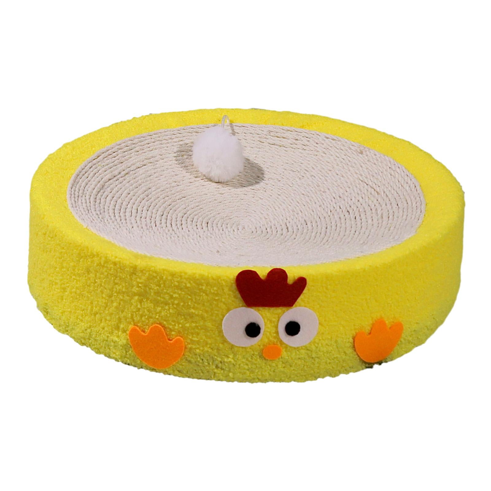 DOLITY Cat Scratch Pad Pet Gift Comfortable Durable High Dense Sisal Scratcer Board Yellow Circle