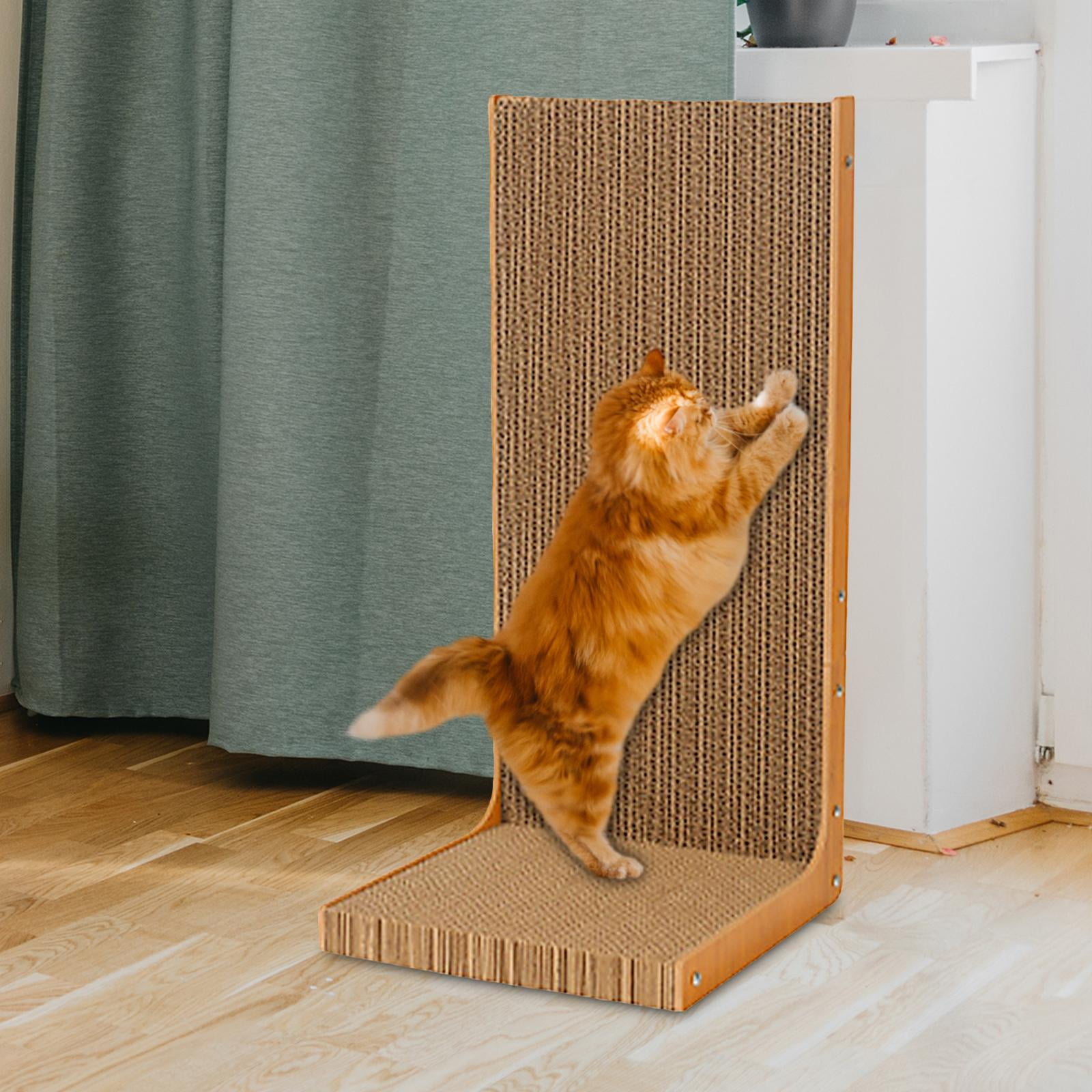DOLITY Cat Scratcher Cardboard Board L Shaped Cat Scratching Board