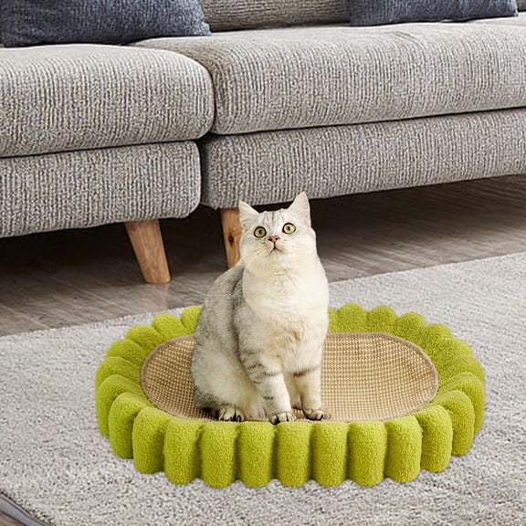 DOLITY Cat Scratcher Cardboard Kitty Scratching Pad Cat Couch Durable Oval Cat Scratch Pad Bowl for Sleeping Cats Scratching Playing