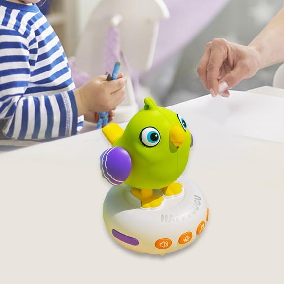 DOLITY Children Musical Bird Watch Toy Talking Bird Toy, Versatile, with Music, Cartoon Green