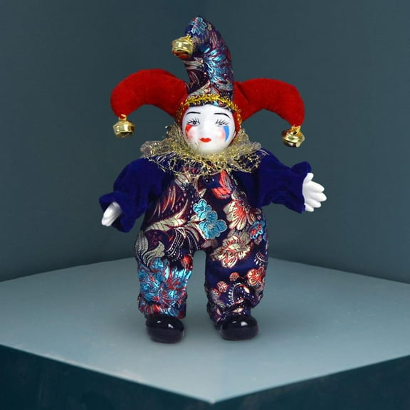 DOLITY Clown Doll 7.87'' Funny Home Display Jester Doll for Party Favor Arts Crafts
