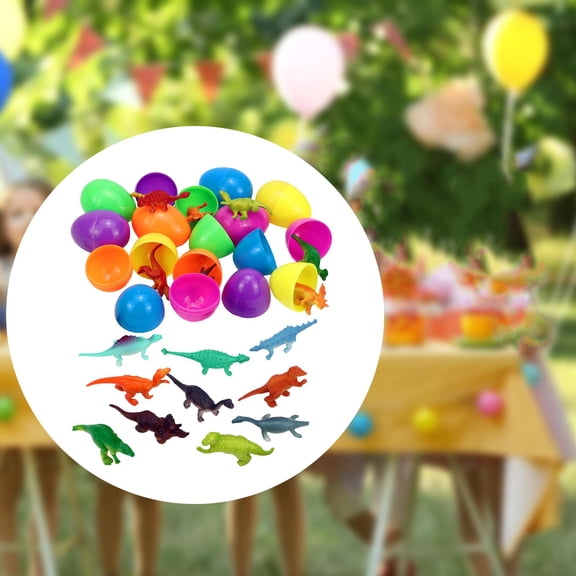 DOLITY Dinosaur Eggs Toys Easter Basket Stuffers Birthday Gift Develop Color Perception 12pcs