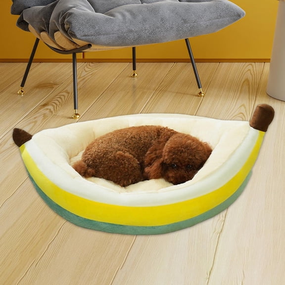 DOLITY Dog Nesting Bed Banana Shape Washable Breathable All Seasons Puppy Pad S