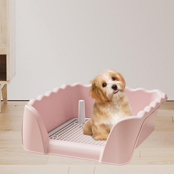 DOLITY Dog Toilet Anti Splashing Portable for Small Animals Bunny Rabbit Pink