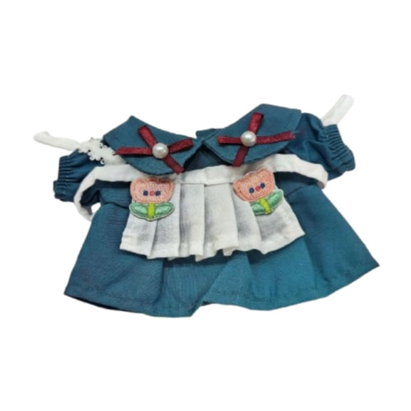DOLITY Doll Maid Suit DIY Photo Props Make Your Own Dolls for 15cm Duck Dolls Green