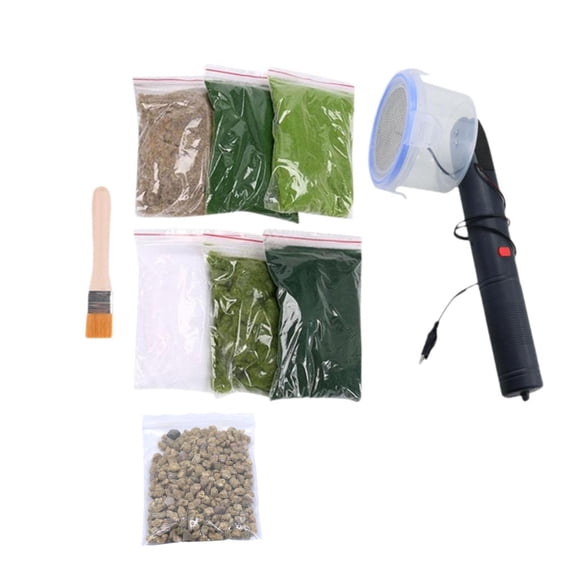 DOLITY Electrostatic Flocking Machine Mini Static Grass Flocking Portable Grass Planter