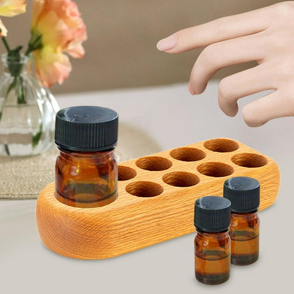DOLITY Essential Oil Display Holder 9 Slots Fragrance Container for Birthdays Gifts