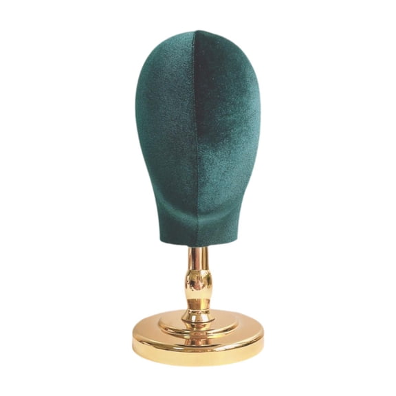 DOLITY Hat Display Stand Metal Base Mannequin Head for Barbershop Home Personal Use gold base