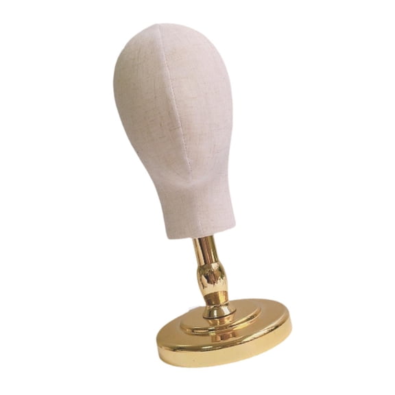 DOLITY Kids Mannequin Head Portable Hat Holder for Personal Use Barbershop Business Gold base