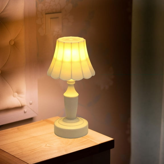 DOLITY Miniature Table Lamp Warm Lighting Birthday Gift Friend Desk Lamp 5.51 x 2.56 inch