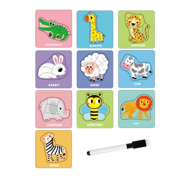 DOLITY Paper Animals , Tracing Cards, Exerce Cards, Fine Motor Skills Learning for And