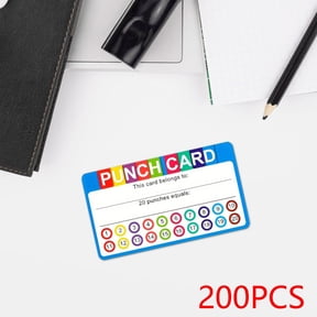 DOLITY Reward Punch Cards Classroom Motivational Card Multifunction for 45D