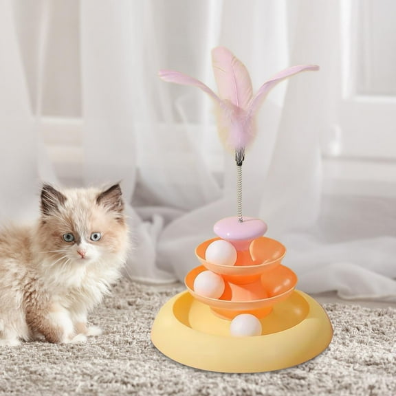 DOLITY Track Toy for Indoor Cats Playing Game Funny Cat Toy Roller for