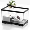thumbnail image 1 of DOLITY Turtle Tank Bottom Drainage Terrapin Tortoise Enclosure Starter Indoor Decor Medium Black, 1 of 8