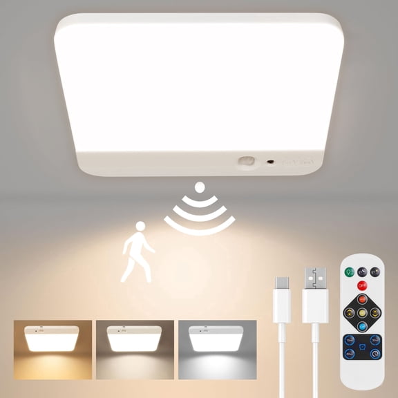 Dolizu LED Ceiling Light, Flush Mount Fixture, 7.87 inch Round Lamp, Dimmable 3000K-6000K, Modern Ceiling Lighting for Bathroom, Kitchen