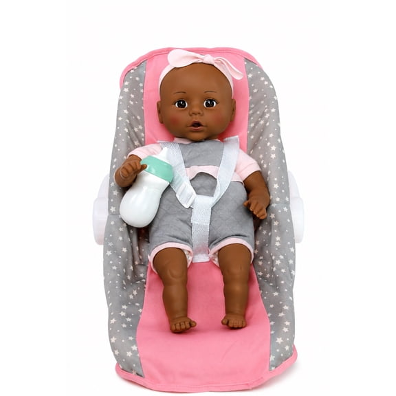 My Sweet Love Baby Doll Carrier Play Set, Deep Skin Tone, 14-Inch, 3 Pieces