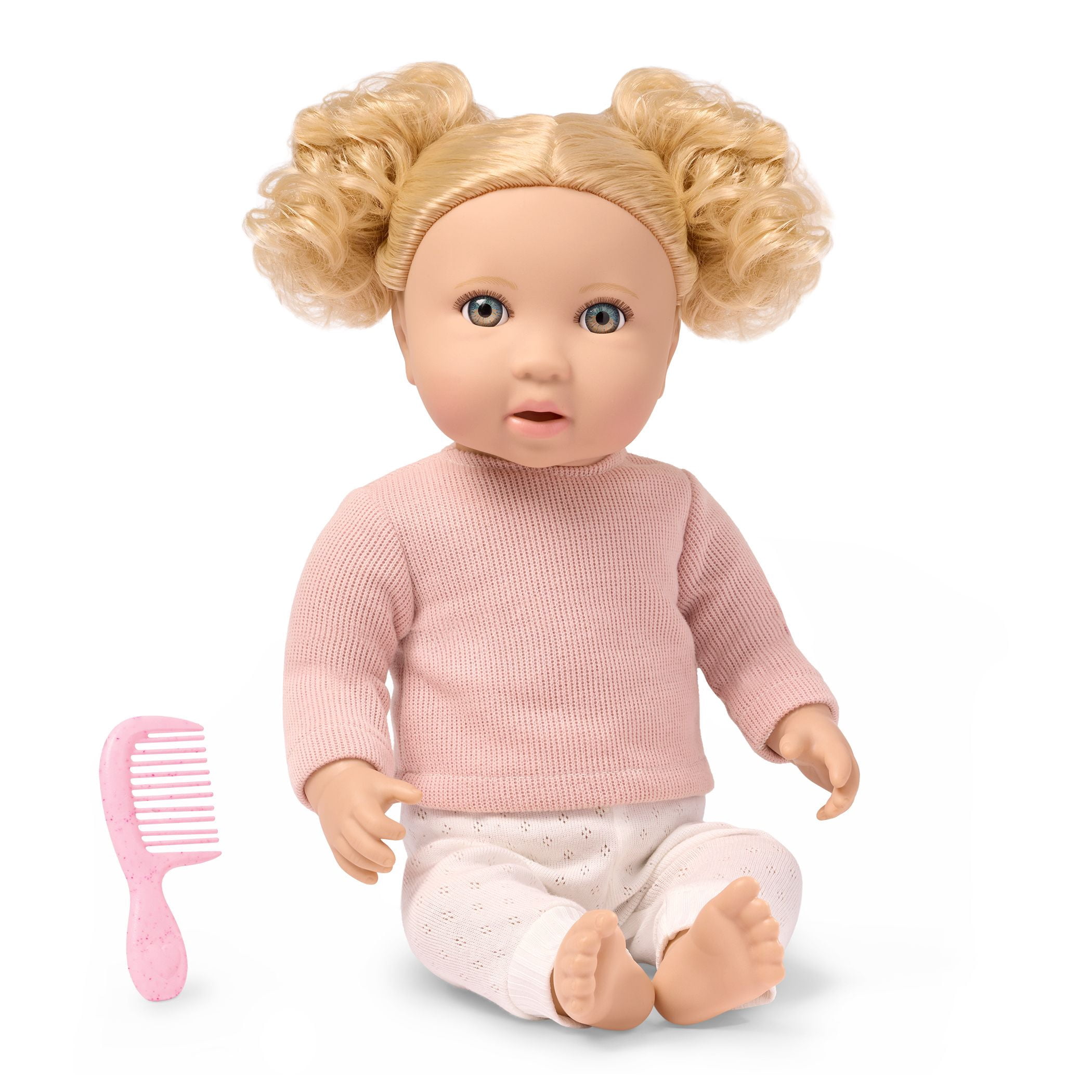 baby doll LullaBaby Baby Doll with Wavy Blonde Hair & Comb Blue Eyes & Fair