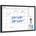 thumbnail image 1 of DOLLAR BOSS Calendar White Board Dry Erase Calendar Whiteboard 36" x 24" Wall Mount Magnetic Whiteboard Monthly Whiteboard Calendar for Home Office School Includes 1 Eraser & 4 Markers & 8 Magnets, 1 of 9