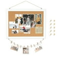 thumbnail image 1 of DOLLAR BOSS Cork Board Bulletin Board 16x12 Inches Wooden Frame Pin Board, Cute Cork Boards for Walls Hanging Vision Board Decoration for Office, Home Decor, School Including Pins, Clips, Strings, 1 of 9