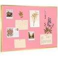 thumbnail image 1 of DOLLAR BOSS Cork Board for Wall Hanging with Linen, 24x18 Inches Pink Bulletin Board with 10 Push Pins, Mounted Memo Message Board for Home Office Decor, Dorm Room Essentials, Classroom Organization, 1 of 10