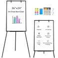 thumbnail image 1 of DOLLAR BOSS Large Whiteboard Easel with Stand 36" x 24" Height Adjustable Tripod Stand Portable Magnetic Dry Erase White Board, 3' x 2' Flipchart White Board for Office Home Classroom, Black, 1 of 7