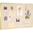 thumbnail image 1 of DOLLAR BOSS Linen Bulletin Board 24x18 Inches Cork Board for Wall Poster Board with Gold Aluminum Frame Hanging Pin Board Vision Board for Home Office Room Decor with 10 Push Pins, 1 of 10
