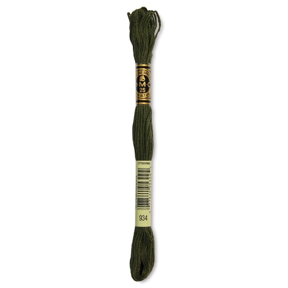 DMC 6-Strand Embroidery Cotton 8.7yd-Black Avocado Green