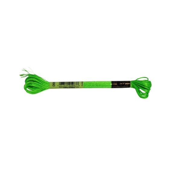 DMC Polyester Light Effects Neon Green Embroidery Floss