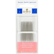 DMC Mouline Nickel Plated Steel 4.3" Embroidery Needles, Size 5, 15 Pack, 1765-5