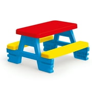 DOLU Outdoor Waterproof Kids Picnic Table, Red/Yellow/Blue