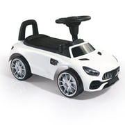 DOLU Ride-On Car - Foot-Powered Push Toy with Horn for 12 Months and Up - White