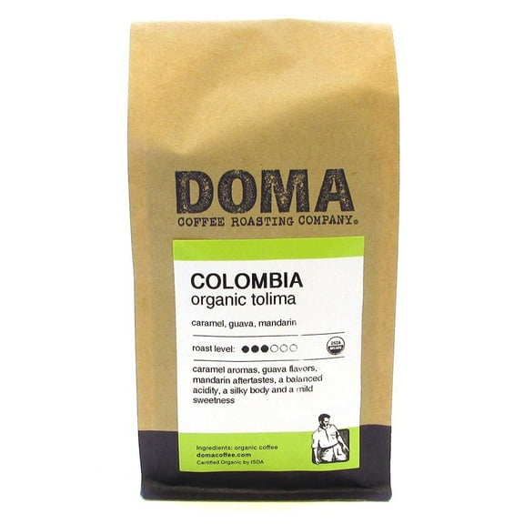 DOMA 234600 Organic Colombia Whole Bean Coffee 12 oz.